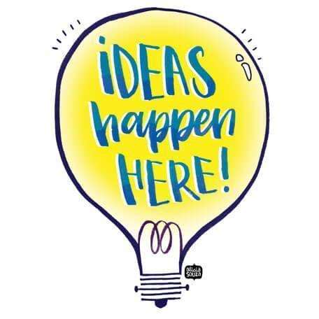 Ideas Happen Here Wall Art