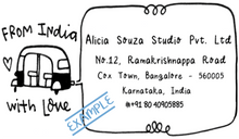 Load image into Gallery viewer, From India Address Stamp