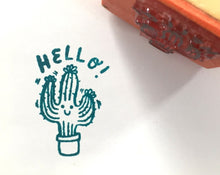 Load image into Gallery viewer, Cactus Hello Stamp