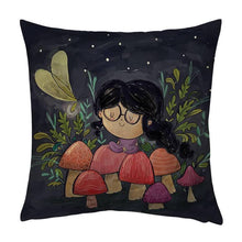 Load image into Gallery viewer, Cushion Cover - Mushroom Girl Cushion Cover