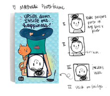 Load image into Gallery viewer, Magnetic Frame - Upside Down Yogi-Refrigerator Magnetic Frame SMALL