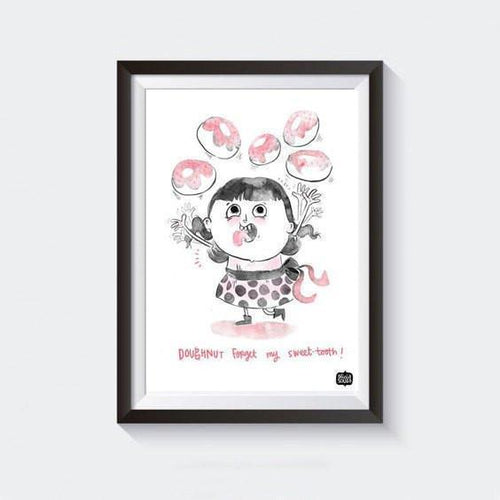 Prints - Doughnut Girl Wall Art