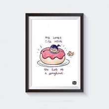 Load image into Gallery viewer, Prints - Girl In A Doughnut Wall Art