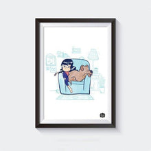 Load image into Gallery viewer, Prints - Girl On The Couch Wall Art
