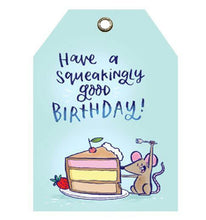 Load image into Gallery viewer, Squeaking Birthday Gift Tag Set of 10