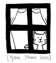Load image into Gallery viewer, Window cat Name Custom Stamp