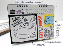 Load image into Gallery viewer, The 2017 Colour-in Postcard &amp; Note Calendar
